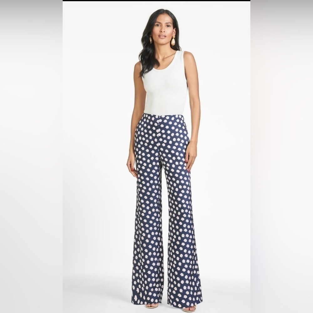 Sachin & Babi Lana Pant Blue/Pink Ikat Floral - Size 4